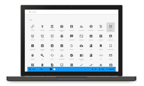 GoogleMaterialDesign的图标字体版本_ 图片描述