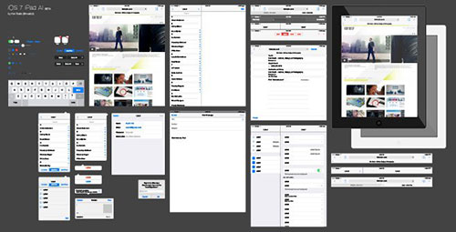 免费下载:20套IOS7UIKIT素材_ 图片描述