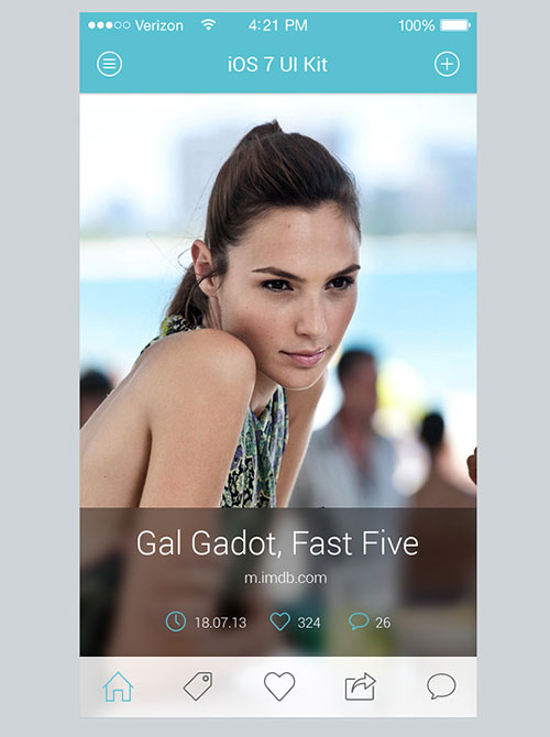 免费下载:20套IOS7UIKIT素材_ 图片描述