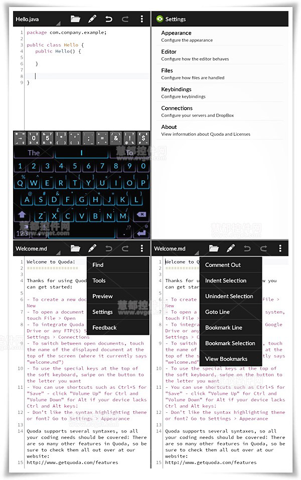 Android平台上最好的几款免费的代码编辑器_ 图片描述