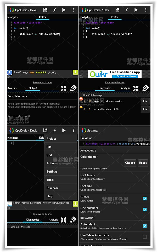 Android平台上最好的几款免费的代码编辑器_ 图片描述
