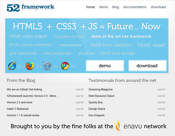 2015年有用的16大免费的响应式HTML5框架_ 图片描述