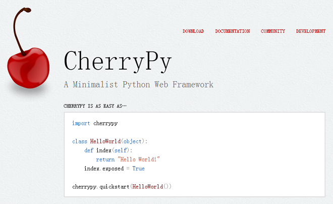 6个最佳的开源Python应用服务器_ CherryPy