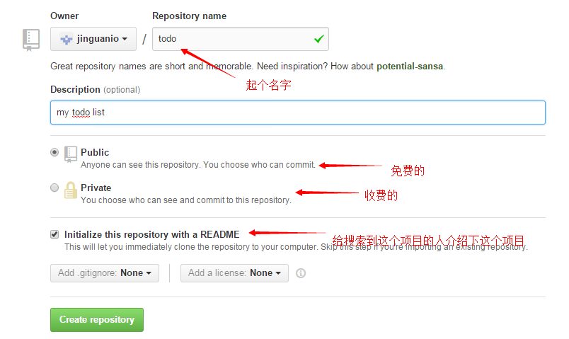 Github上创建我的第一个git项目_ 图片描述