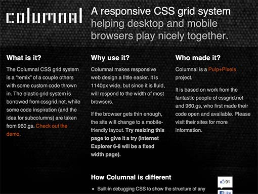 20个响应式的CSS和网格框架_ 图片描述
