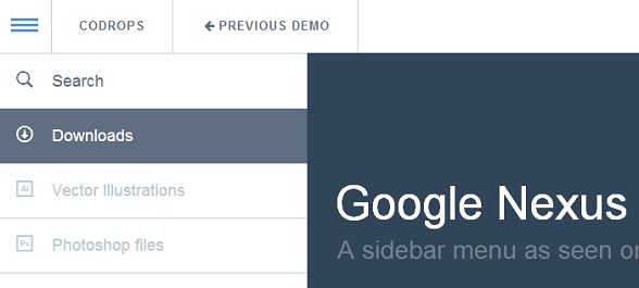 近20个绚丽实用的jQuery/CSS3侧边栏菜单_ 图片描述