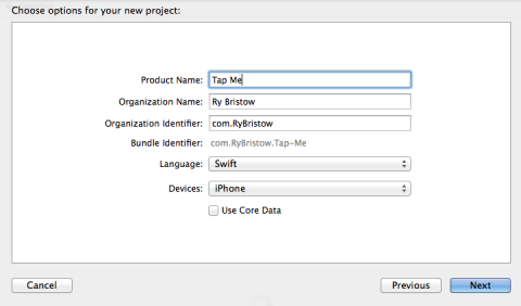 【译】学习使用Swift编写iOSapp教程4:你的第一个app_ 图片描述