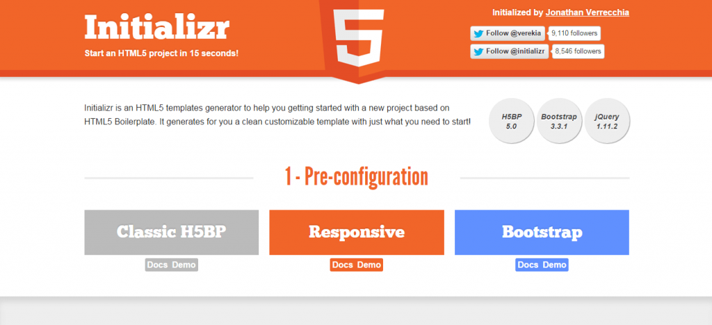Web开发者选择的最佳HTML5/CSS3代码生成器_ Initiazer