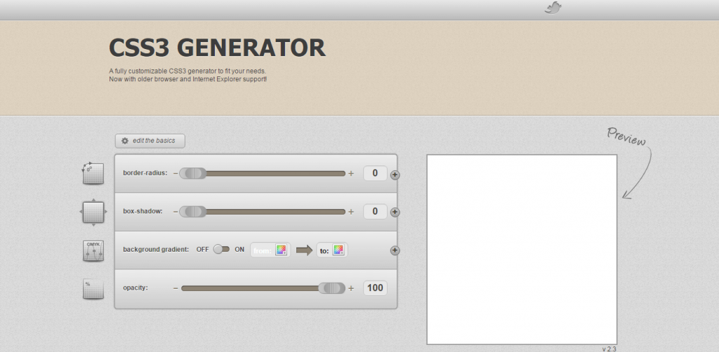 Web开发者选择的最佳HTML5/CSS3代码生成器_ css3.me_