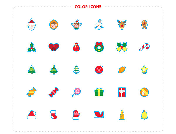 【前端设计福利】2015年圣诞节图标下载合集_ 图片描述