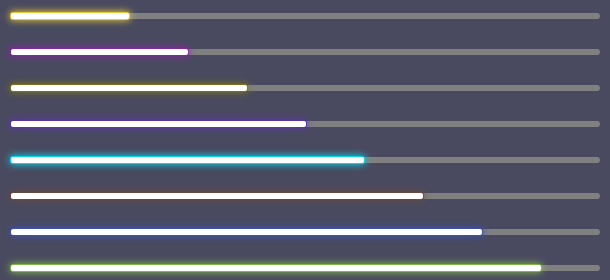 星球大战CSS3发光进度条动画超炫酷的样式_ css3-shine-progressbar