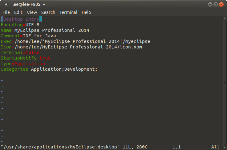 Ubuntu下建立Application快捷方式的方法_ 图片描述
