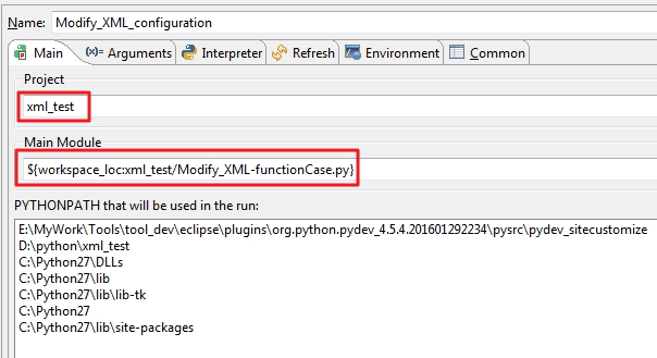在使用Eclipse+pydev调试python程序时,怎么配置传入参数?_ 图片描述
