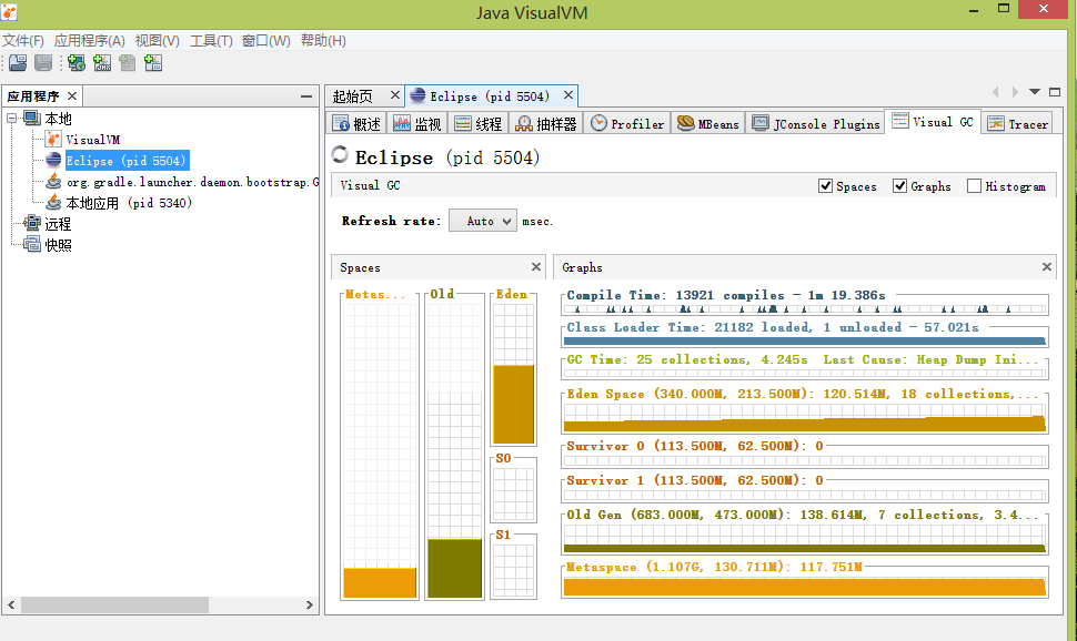 深入理解JVM之基本构架_ 可视化工具查看以上space