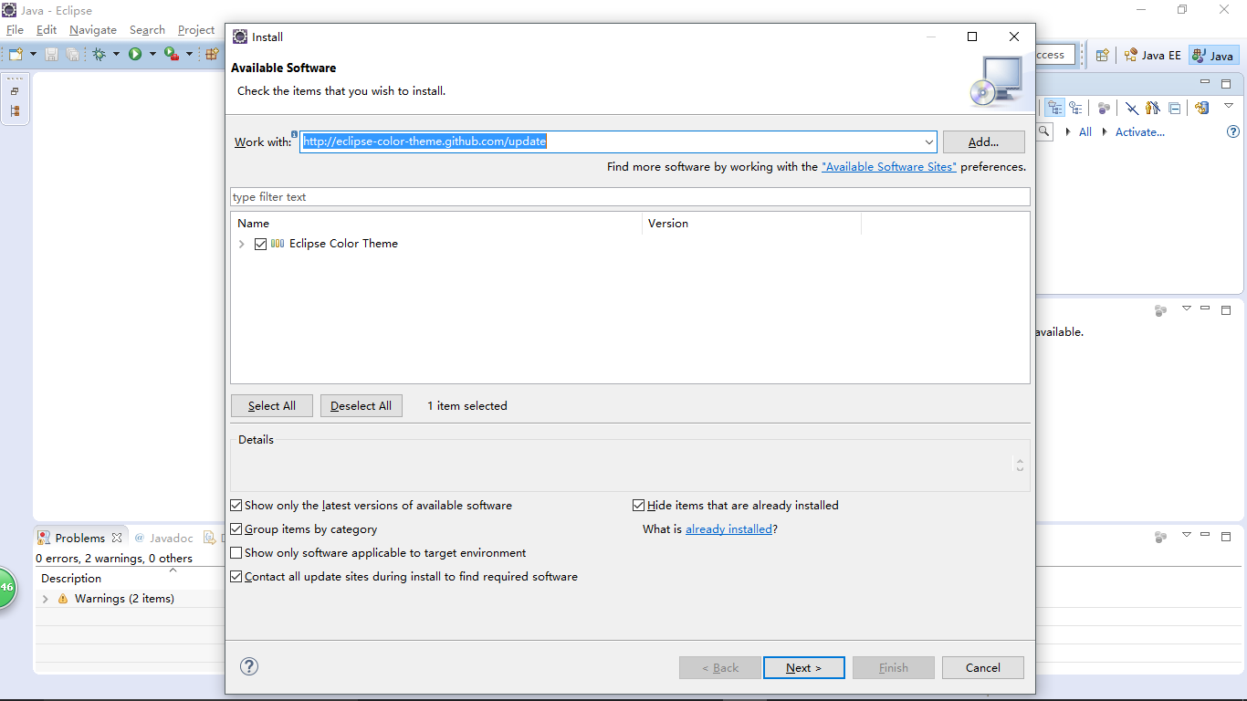Eclipse更改主题,换个黑色的背景颜色吧,哈哈_ 图片描述