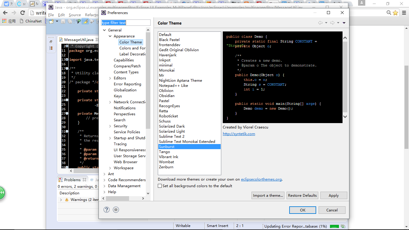 Eclipse更改主题,换个黑色的背景颜色吧,哈哈_ 图片描述