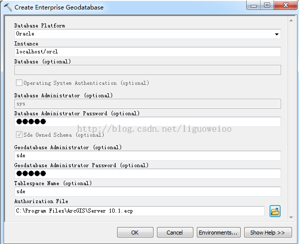 ArcGIS10.2.2Desktop直接连接数据库的具体步骤_ 图片描述