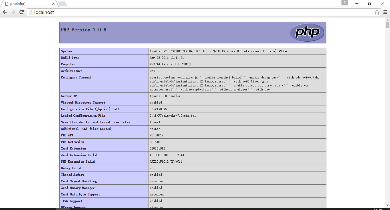 WindowsPHP开发环境搭建_ 图片描述
