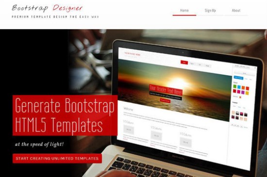 分享12款最佳的Bootstrap设计工具_ 图片描述