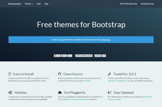 分享12款最佳的Bootstrap设计工具_ 图片描述