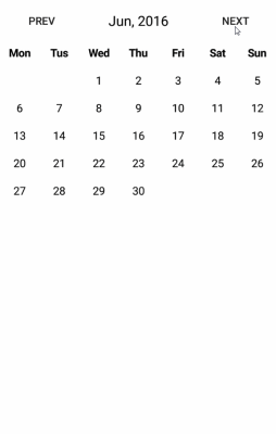Android自定义日历控件的实现过程详解_ 图片描述