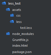 怎样用node.js编译less文件_ less_test文件结构