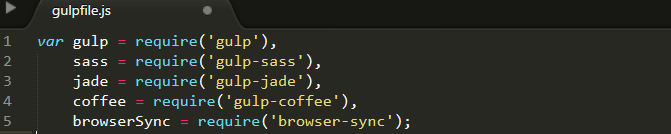 用Gulp创建coffeeScript,jade,sass为基础的自编译自刷新工作流_ 图片描述