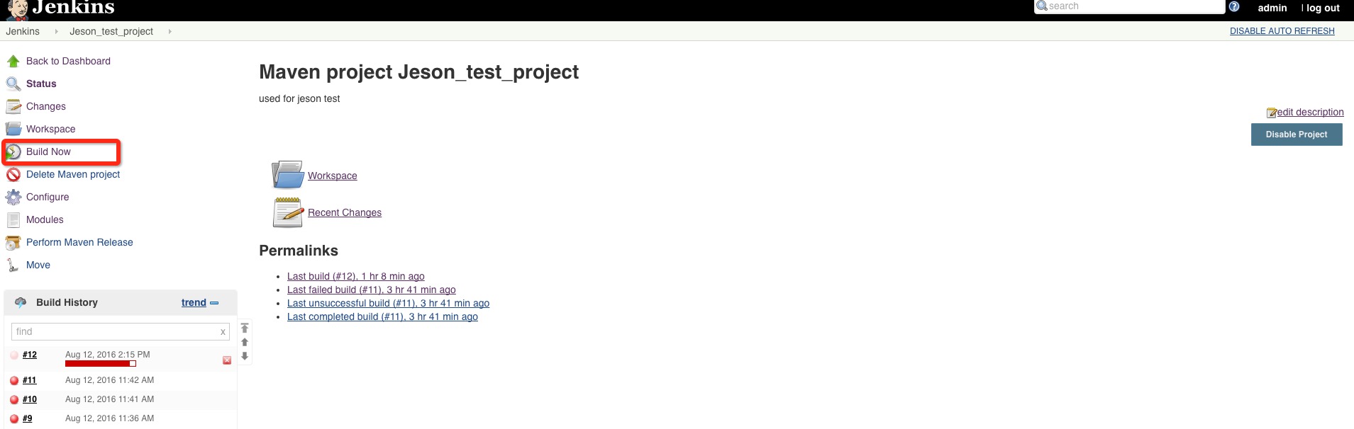 用Jenkins构建一个新工程,我们一起试一下!_ 图片描述