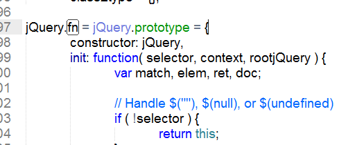 $.extend第二篇【源码逐行分析】_ 源码说明,jQuery.fn等于jQuery的prototype