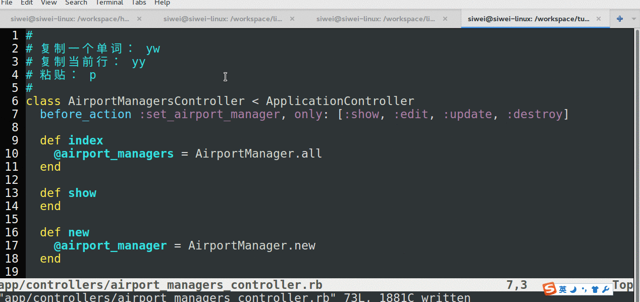 世界上最牛的编辑器:Vim2(原创动图演示所有例子!)_ 图片描述