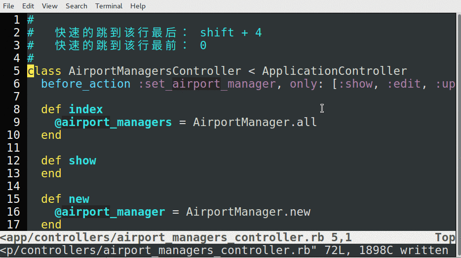 世界上最牛的编辑器:Vim2(原创动图演示所有例子!)_ 图片描述