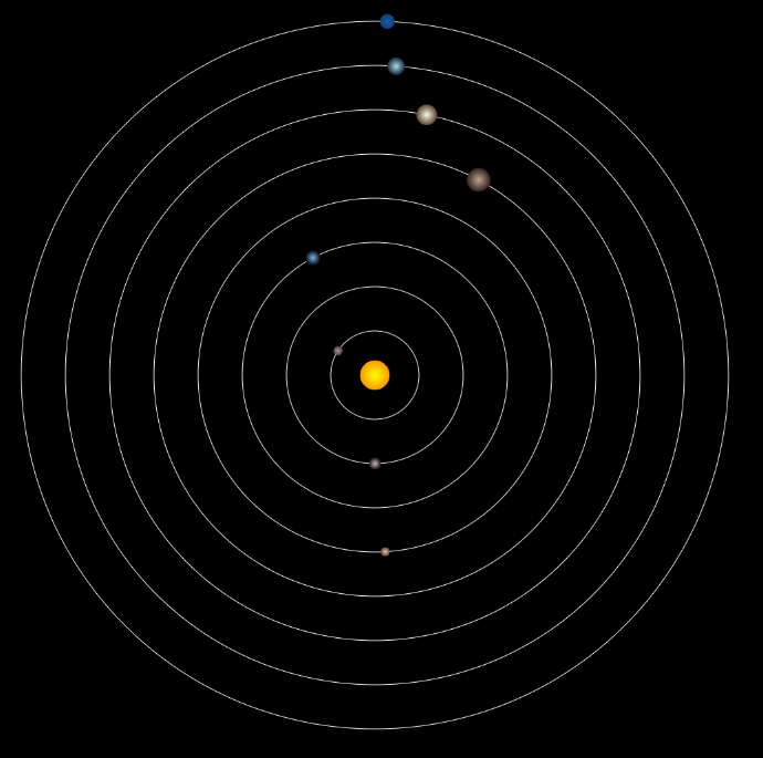 用HTML5的canvas画太阳系_ 图片描述