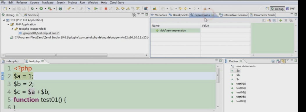 php开发工具zendStudio的运用_ 图片描述