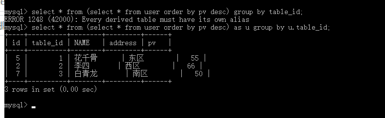 MySql的批量插入批量更新以及分组取最大值_ 图片描述