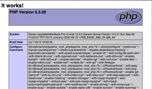 在Mac下配置php开发环境:Apache+php+MySql_ 图片描述