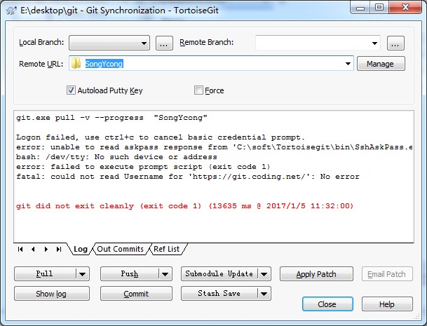 使用小乌龟git提交下载到Coding网站_ 图片描述