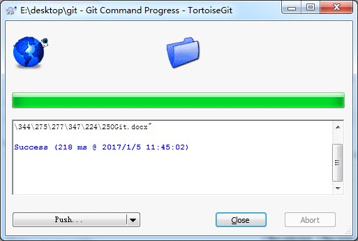 使用小乌龟git提交下载到Coding网站_ 图片描述