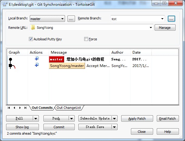 使用小乌龟git提交下载到Coding网站_ 图片描述