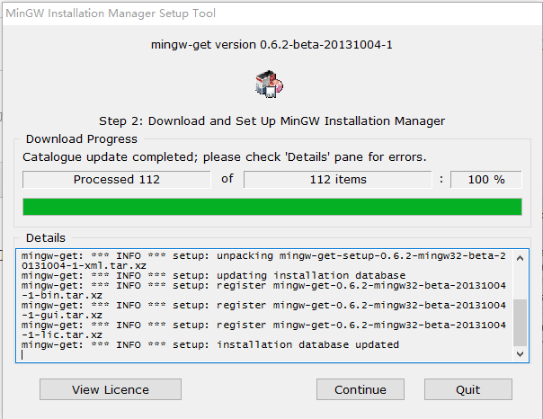 最新MinGW安装过程描述_ 图片描述