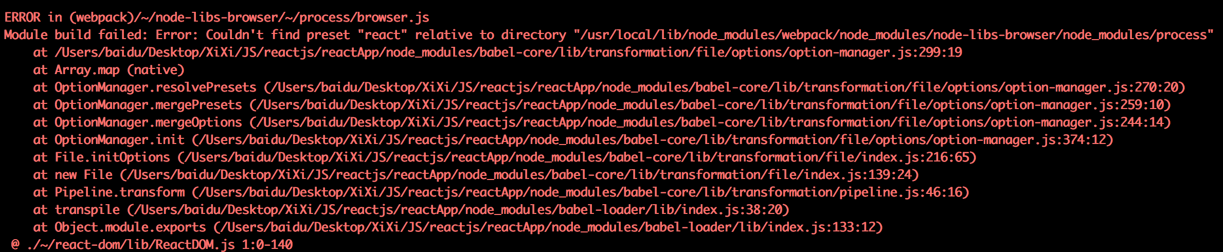 React和webpack的hello-world项目_ 图片描述