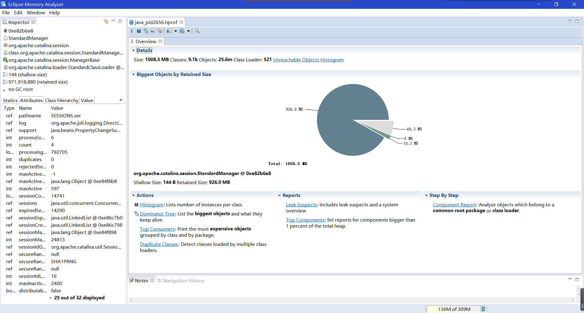 使用EclipseMemoryAnalyzer进行堆转储文件分析_ 图片描述