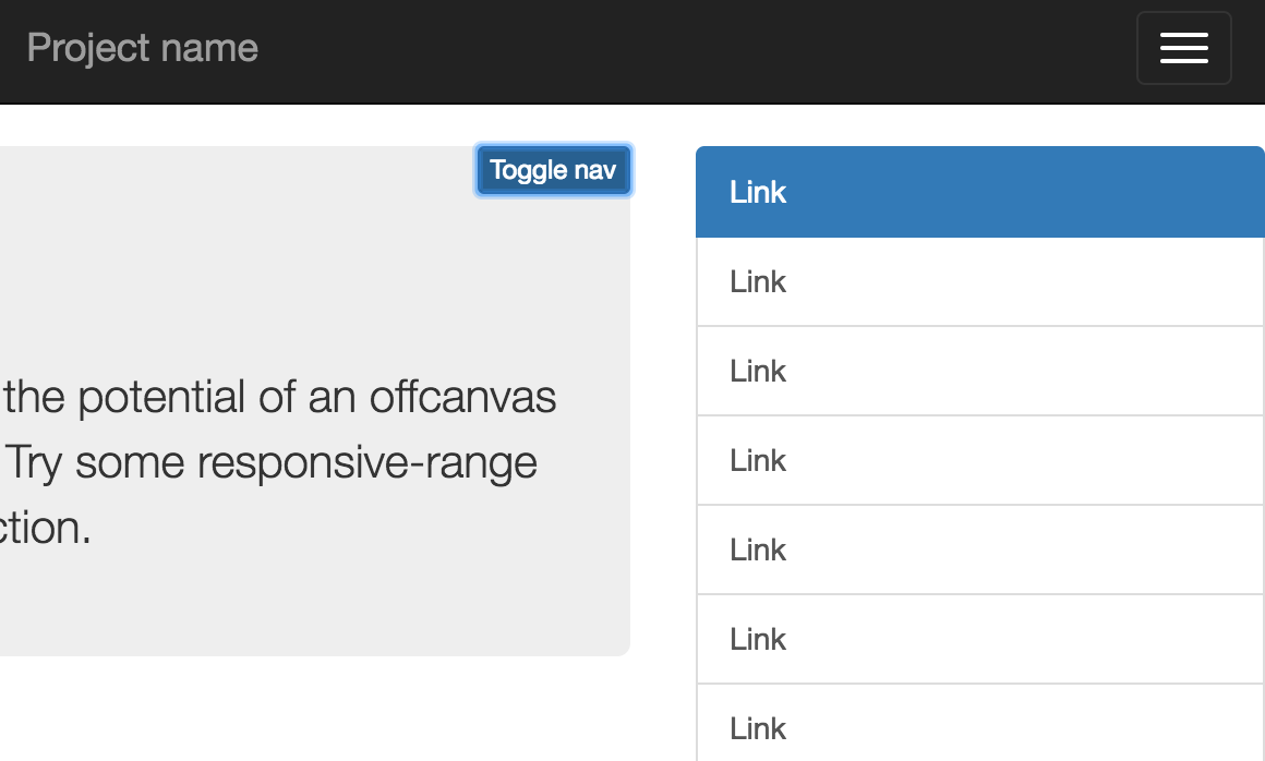 关于分辨率缩小时,list-group隐藏为按钮的问题解决方法_ 点击按钮,右侧菜单滑出