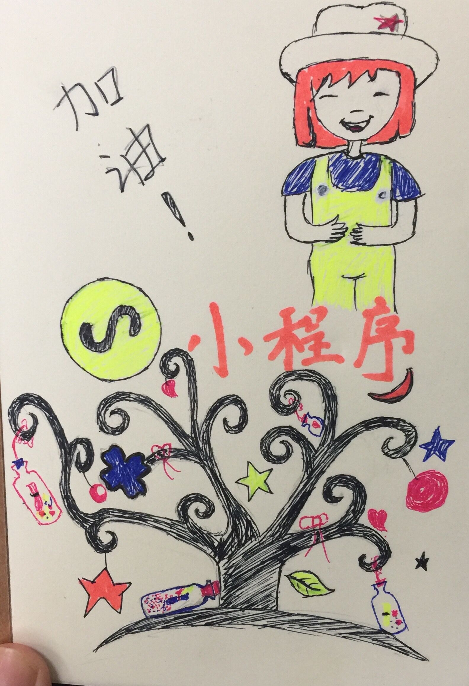 程序媛手绘:一张“电路图”描绘《微信小程序入门与实战》项目结构_ 图片描述