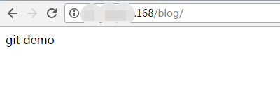 Git服务器端代码自动部署_ 浏览器中结果