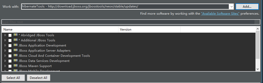 Eclipse安装hibernatetools插件_ 图片描述