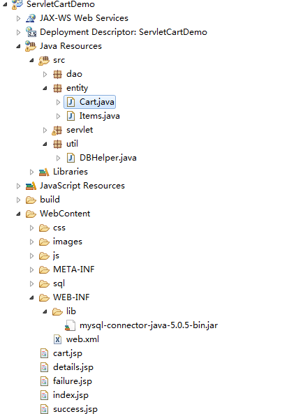 JAVA遇见HTML——Servlet篇学习之购物车的使用_ 图片描述