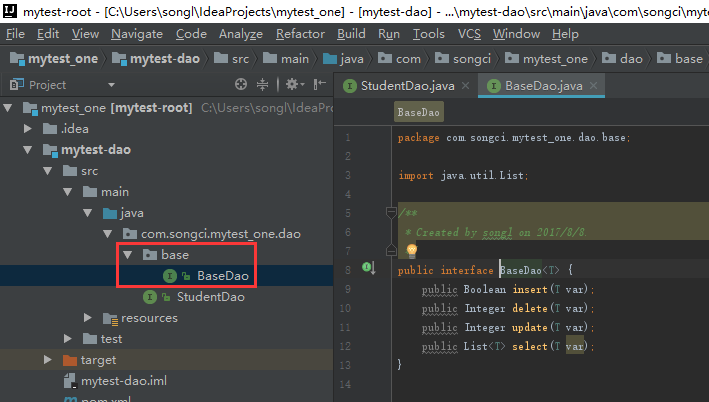 Maven多模块项目搭建+SSM框架整合(二、Dao层添加测试,服务层添加)_ 图片描述