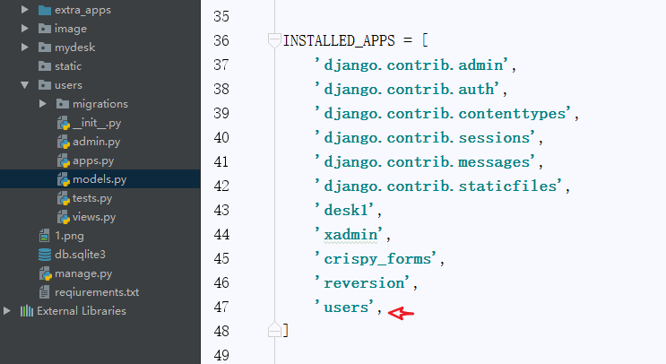 使用Django的xadmin作为php后台管理系统遇到的问题(一)_ 图片描述