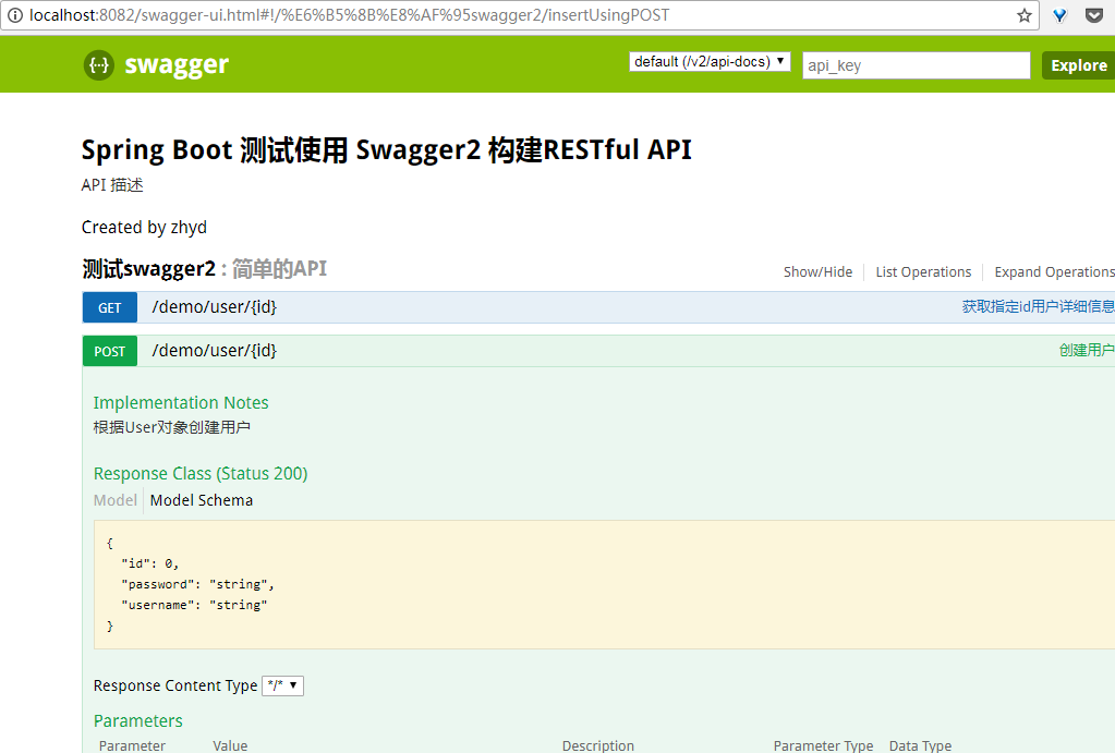 SpringBoot项目实战(9):整合swagger2生成RestfulApi接口文档_ 图片描述