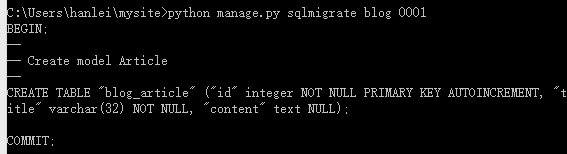 python-Django学习笔记(一)_ 相对应的数据库语句